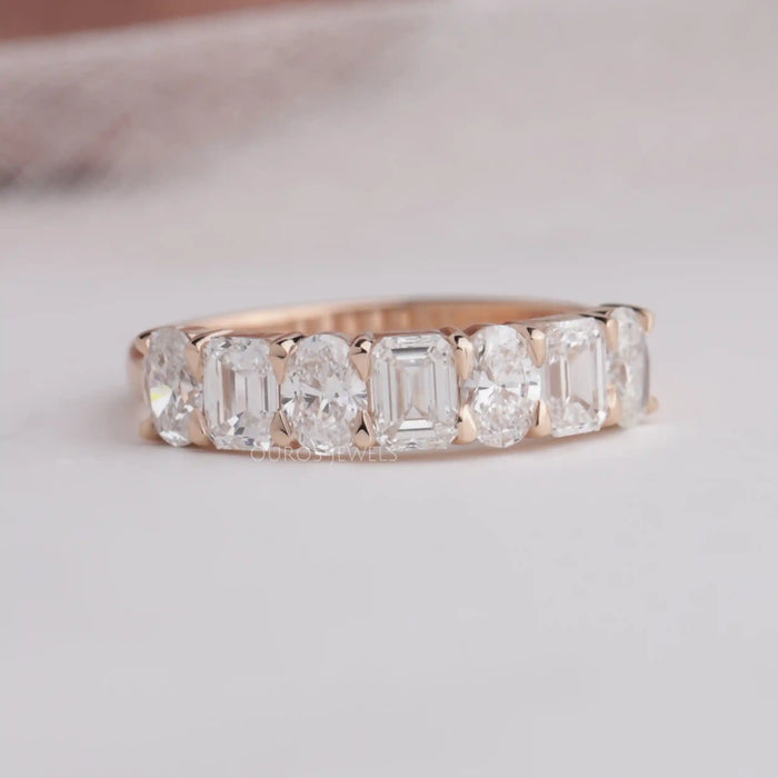 [Oval and Emerald Cut Ring]-[Ouros Jewels]