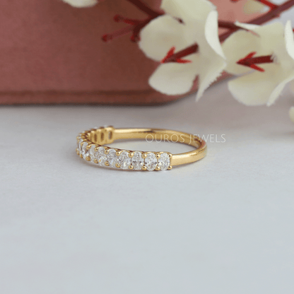 Oval Cut Lab Diamond Anniversary Band Ring
