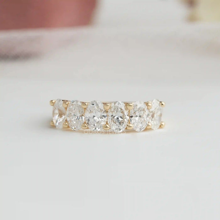 [Font View of Oval Diamond Eternity Ring]-[Ouros Jewels]