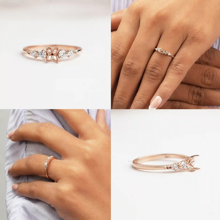 [Collage of Oval Cut Semi Mount Ring]-[Ouros Jewels]