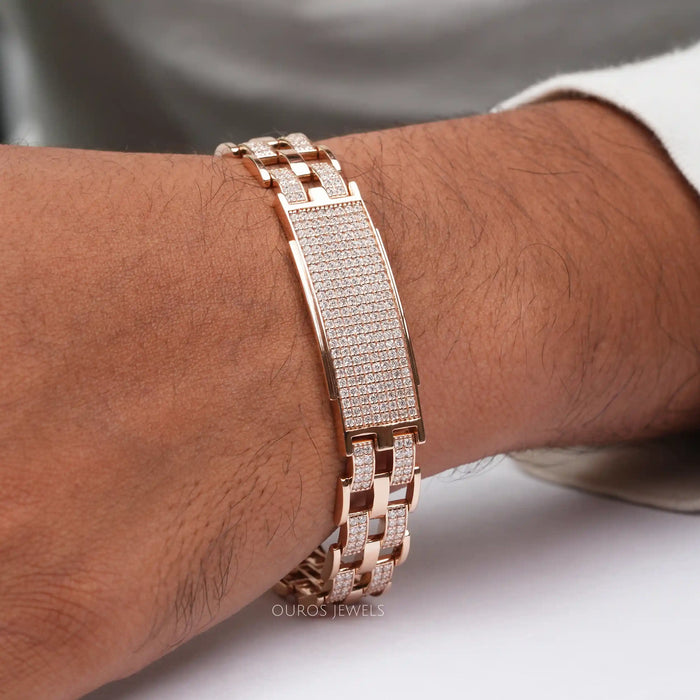 Ayyufe Men Gold Bracelets Men Mirrored Stainless Steel Chain Bracelet Bangle  Party - Walmart.com