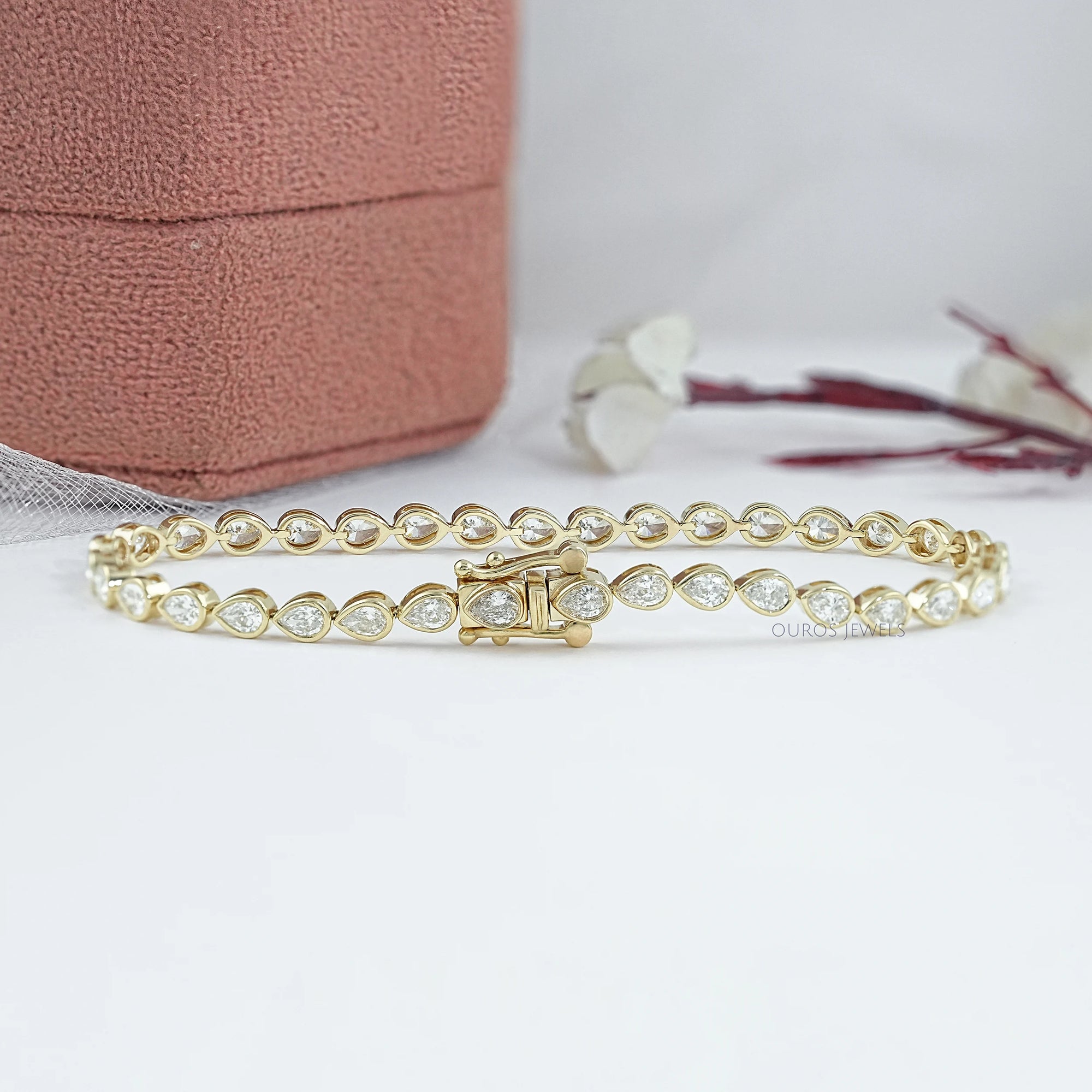 Pear Diamond Tennis Bracelet - East West Set Bracelet