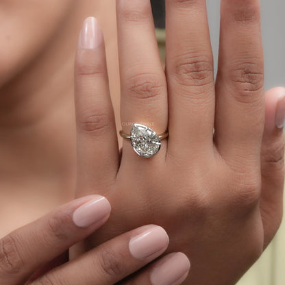 Pear Lab Diamond Button Back Ring Rings