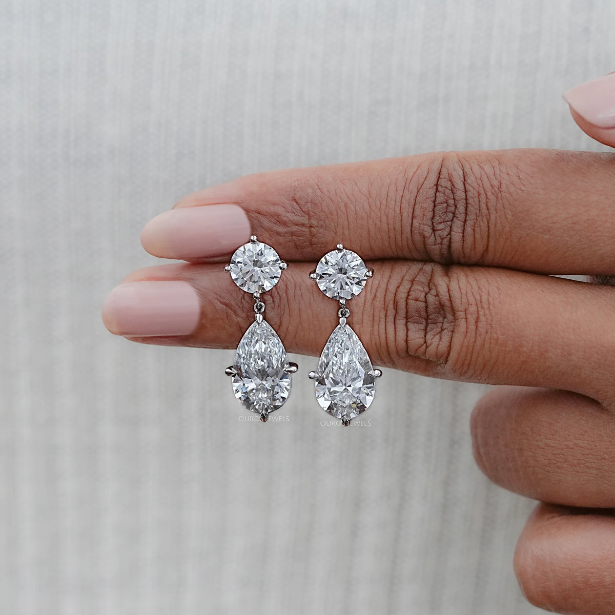 Multi Shape Diamond Drop & Dangle Gold Earrings Earrings