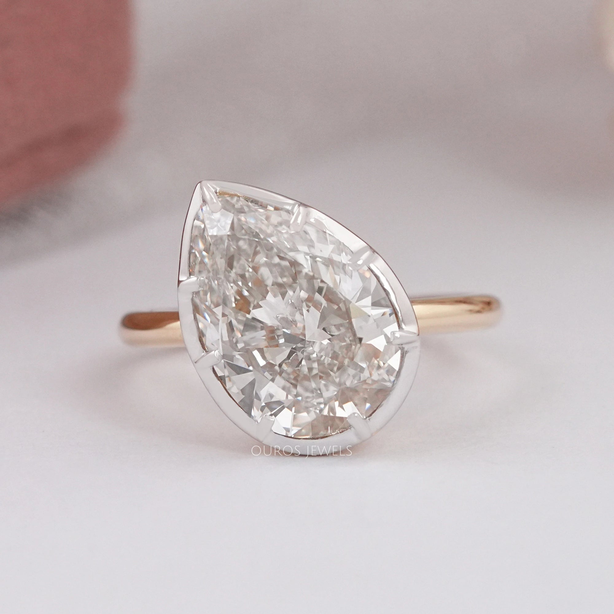 Pear Lab Diamond Button Back Ring Rings