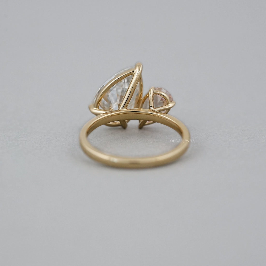 Pear Dual Lab-Grown Diamond Engagement Ring Ring