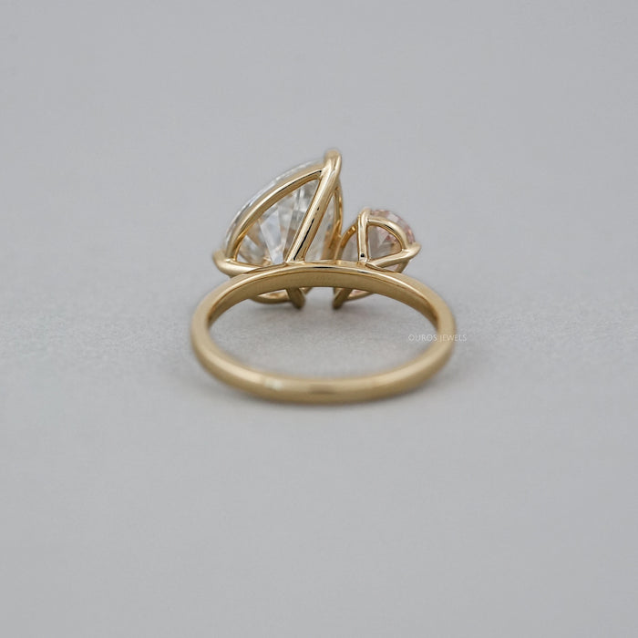 Pear Dual Lab-Grown Diamond Engagement Ring Ring
