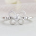 Pear Diamond Butterfly Shaped Dainty Ring Rings