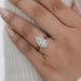 Pear Lab Diamond Halo Solitaire Engagement Ring Rings