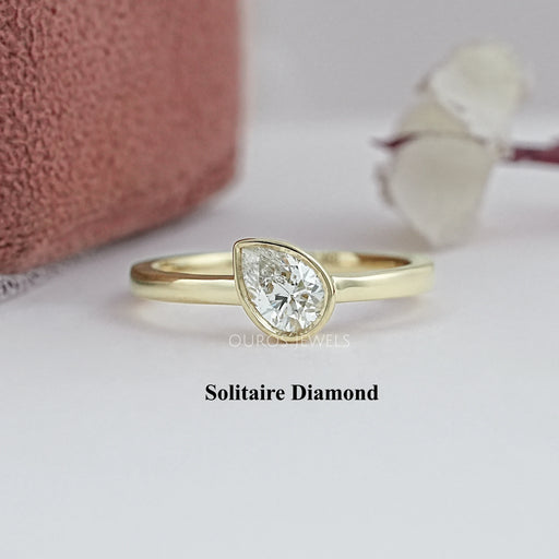Bezel Set Lab Diamond Solitaire With Accent Ring Solitaire Ring Ring