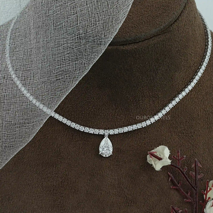 Pear Lab Diamond Tennis Necklace Necklaces