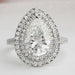 Pear Diamond Double Halo Engagement Ring