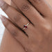 Garnet Pear Gemstone Solitaire Engagement Ring Ring