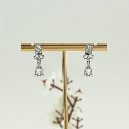 Pear Lab Grown Diamond Drop Earrings