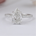Solitaire Accent Pear Shape Lab Diamond Ring