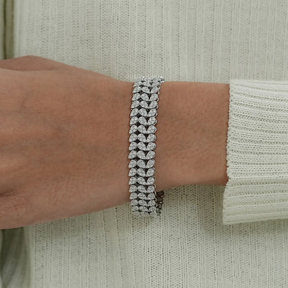 Cluster Diamond Wide Bracelet Bracelet