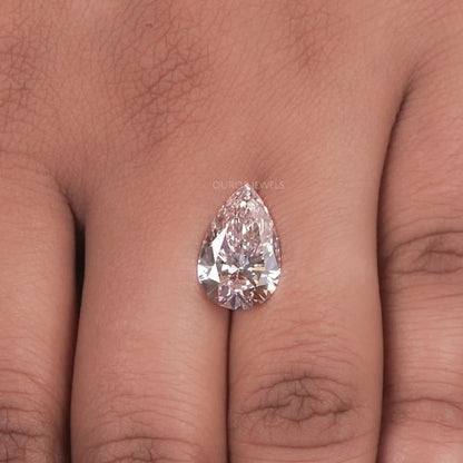 5.10 Carat Pear Cut Fancy Pink Lab Diamond Loose