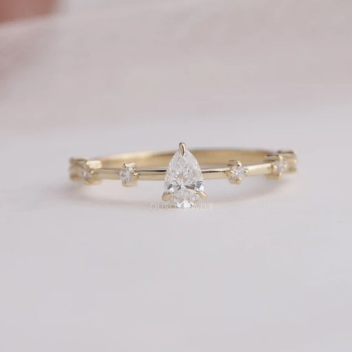 [Pear Diamond Engagement Ring]-[Ouros Jewels]