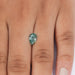 [On Hand View Of Brilliant Cut Green Pear Shape Diamond]-[Ouros Jewels]