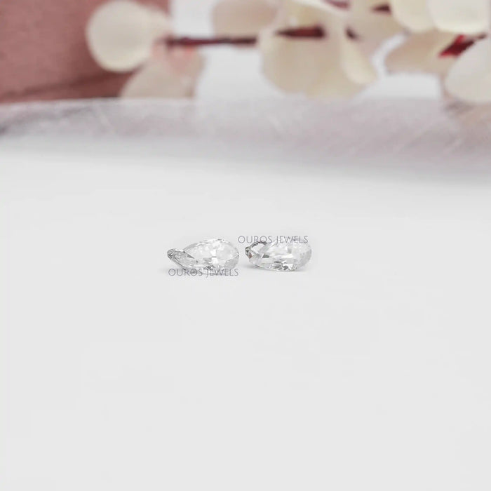 [Pear Cut Loose Diamond Custom Earrings]-[Ouros Jewels]