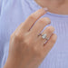 [A Women wearing Pear Shape Bezel Ring]-[Ouros Jewels]