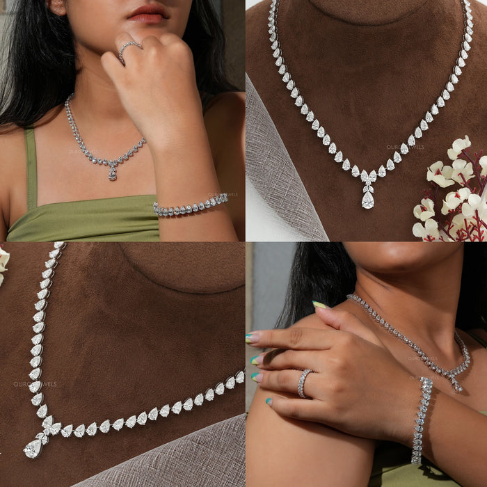 Buy Online Zircon (Diamond) Necklace Sets in India- Vijay & Sons