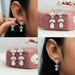 [Four Picture of Multi Shape Lab Diamond Drop Earrings]-[Ouros Jewels]