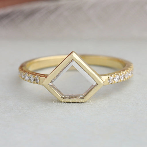 Pentagon Portrait Cut Lab Grown Diamond Ring