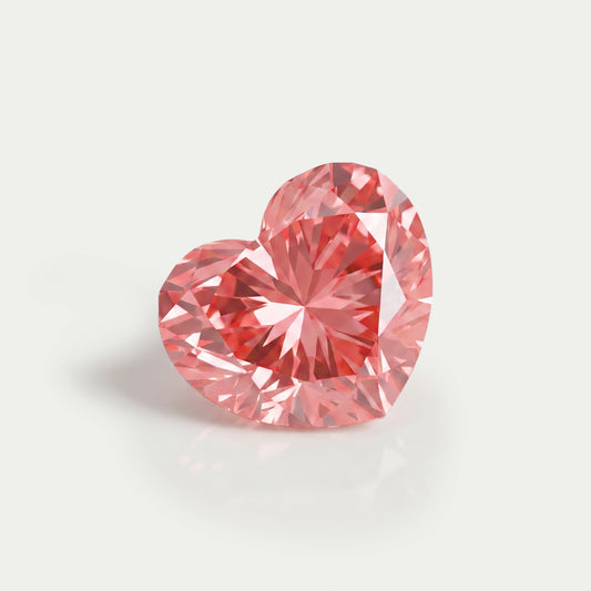 Pink Heart Cut Lab Grown Diamond