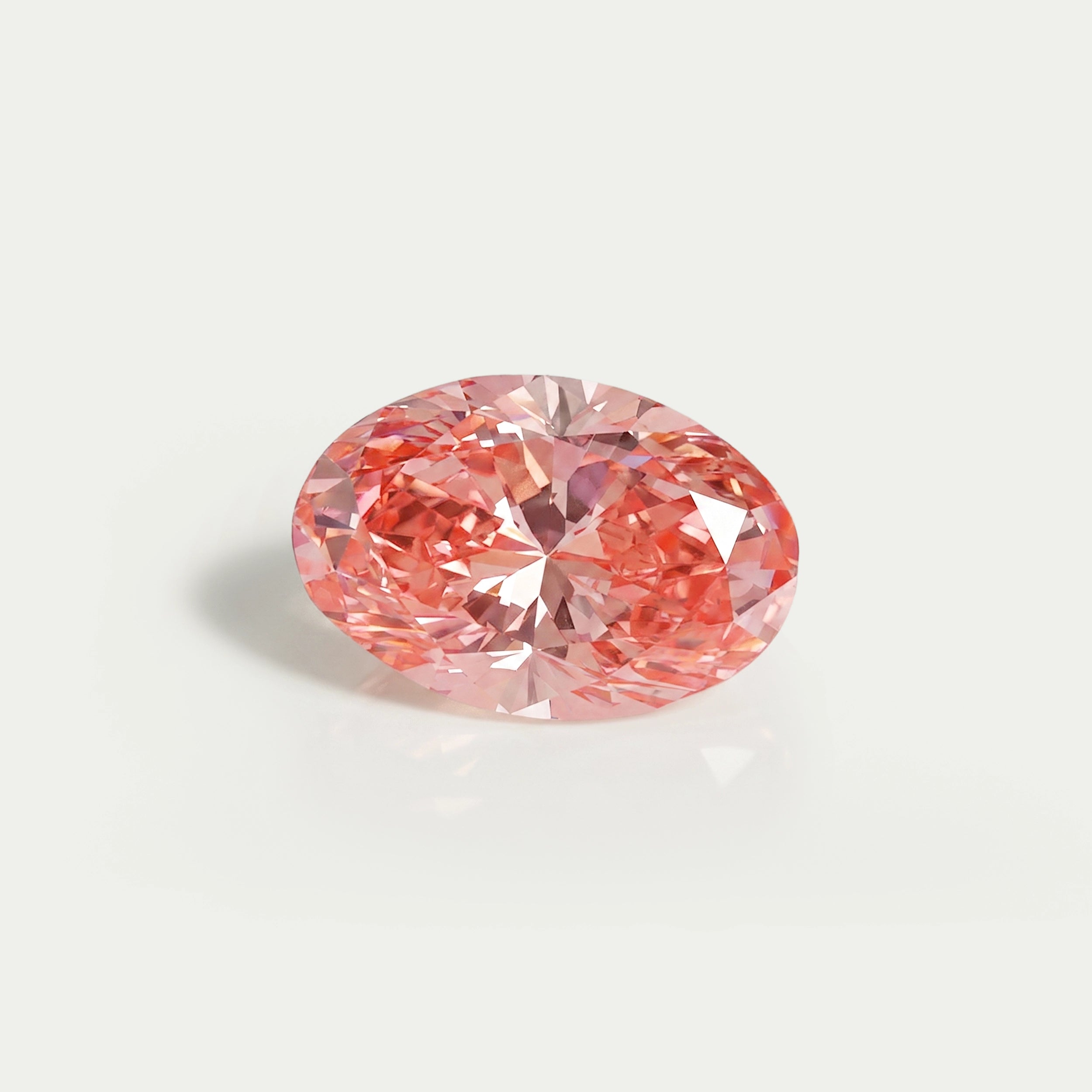 Ouros Jewels 0.60 Carat Pink Oval Cut Lab Diamond