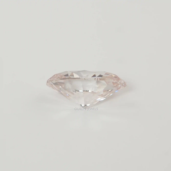 Side View of Pink Oval Cut Loose Lab Grown Diamond 