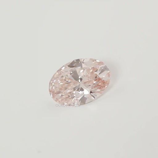 Oval-Shape Fancy Intense Pink Lab Diamond - IGI Certified