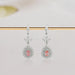 Pink Pear Shape Double Halo Drop Earrings Earrings