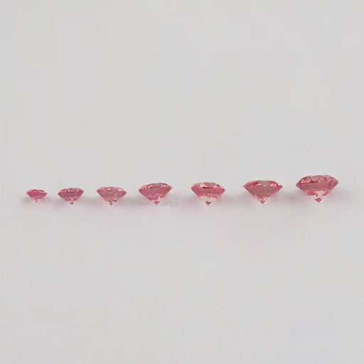 Fancy Pink Round Cut Lab Diamond Loose
