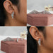 [Collage of Pink Round Cut Screw Back Earrings]-[Ouros Jewels]