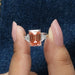 [A Women holding Pink Diamond Engagement Ring]-[Ouros Jewels]