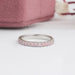[Pink Round Diamond Wedding Band for Women]-[Ouros Jewels]