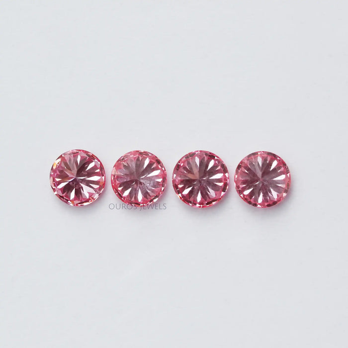 [Back Side View Of Pink Round Cut Diamond]-[Ouros Jewels]