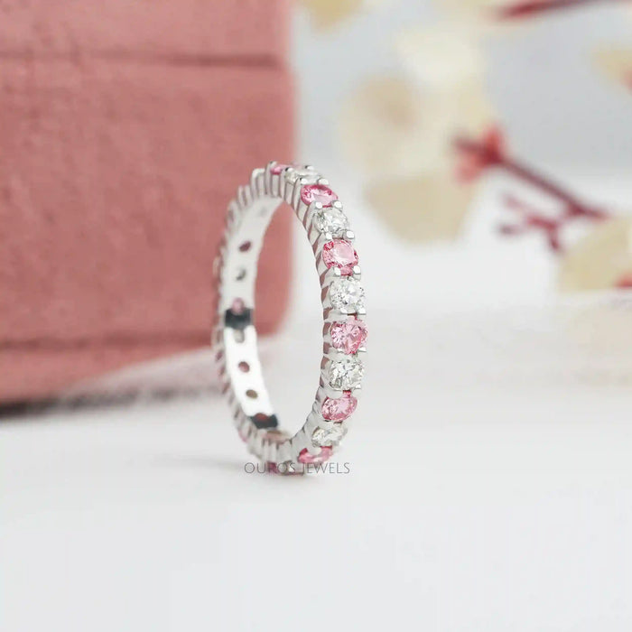 [Pink Round Cut Ring]-[Ouros Jewels]