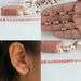 [Collage of Pink Round Diamond Stud Earrings]-[Ouros Jewels]