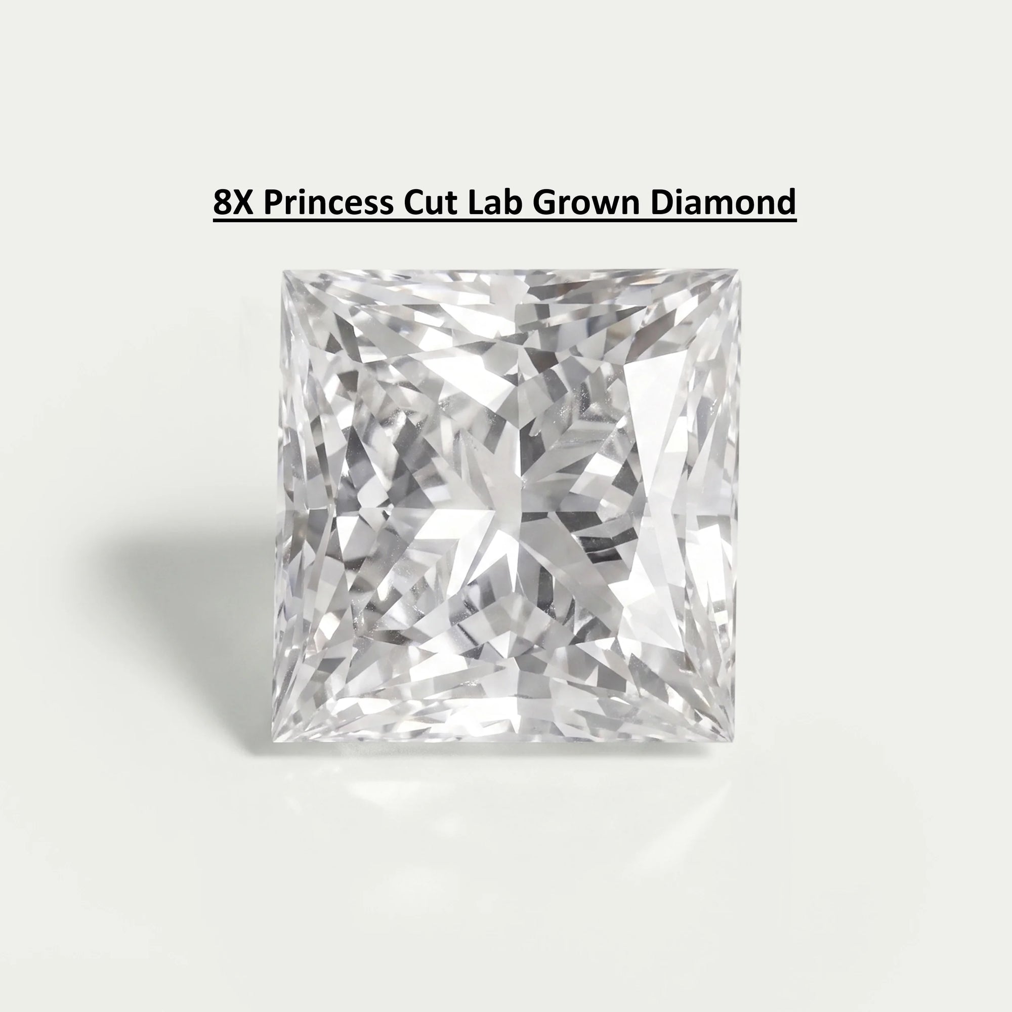 Princess 8X Cut Lab Diamond Loose Loose