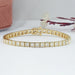 Princess Cut Lab Grown Diamond Tennis Bracelet Bezel Set Bracelet