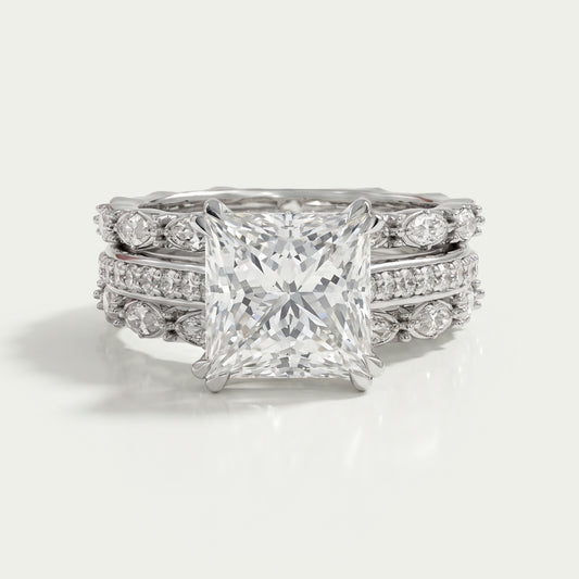 Princess Cut Diamond Wedding Bridal Ring Set Rings