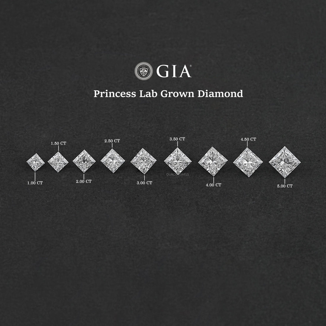 Cerified Princess Cut Lab Grown Diamond