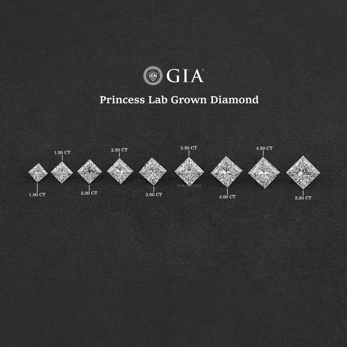 Cerified Princess Cut Lab Grown Diamond