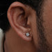 Princess Cut Solitaire Stud Earrings For Men Earring