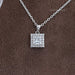 Princess Cut Lab Diamond Halo Pendant Necklaces
