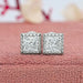 Milgrain Set Princess Lab Grown Diamond Stud Earrings Earrings