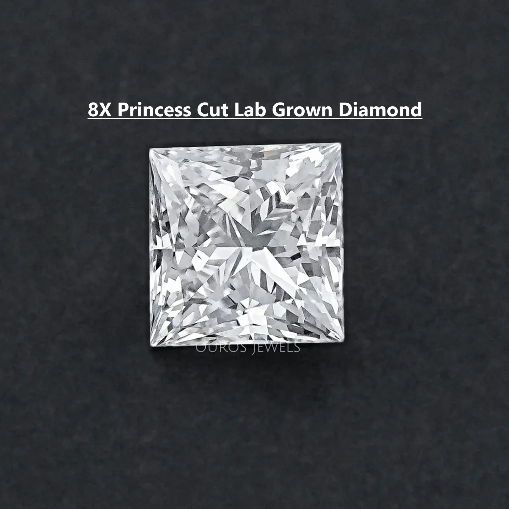 Princess 8X Cut Lab Diamond Loose Loose