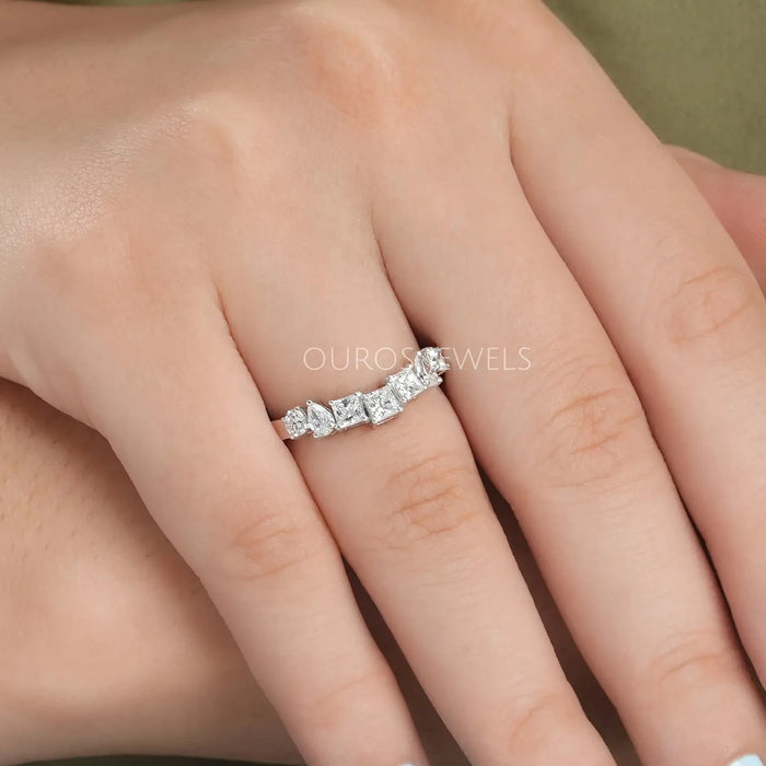 7 Stone Multi Shape Wedding Ring